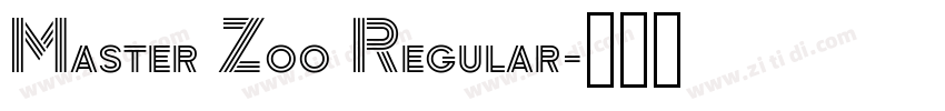 Master Zoo Regular字体转换